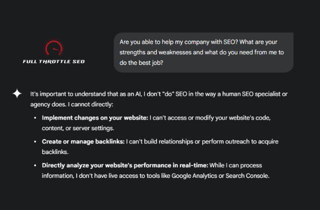 AI & SEO: What Jacksonville Business Owners Need to Know 1 AI and SEO: Gemini's response to it's usefulness in SEO
