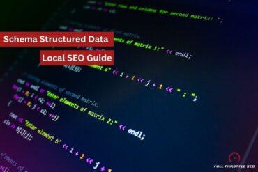 A guide to local SEO schema markup - hero image showing website coding