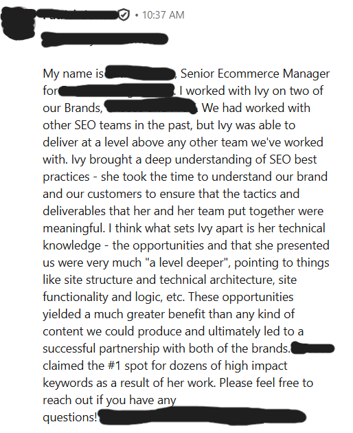 eCommerce Client Referrral