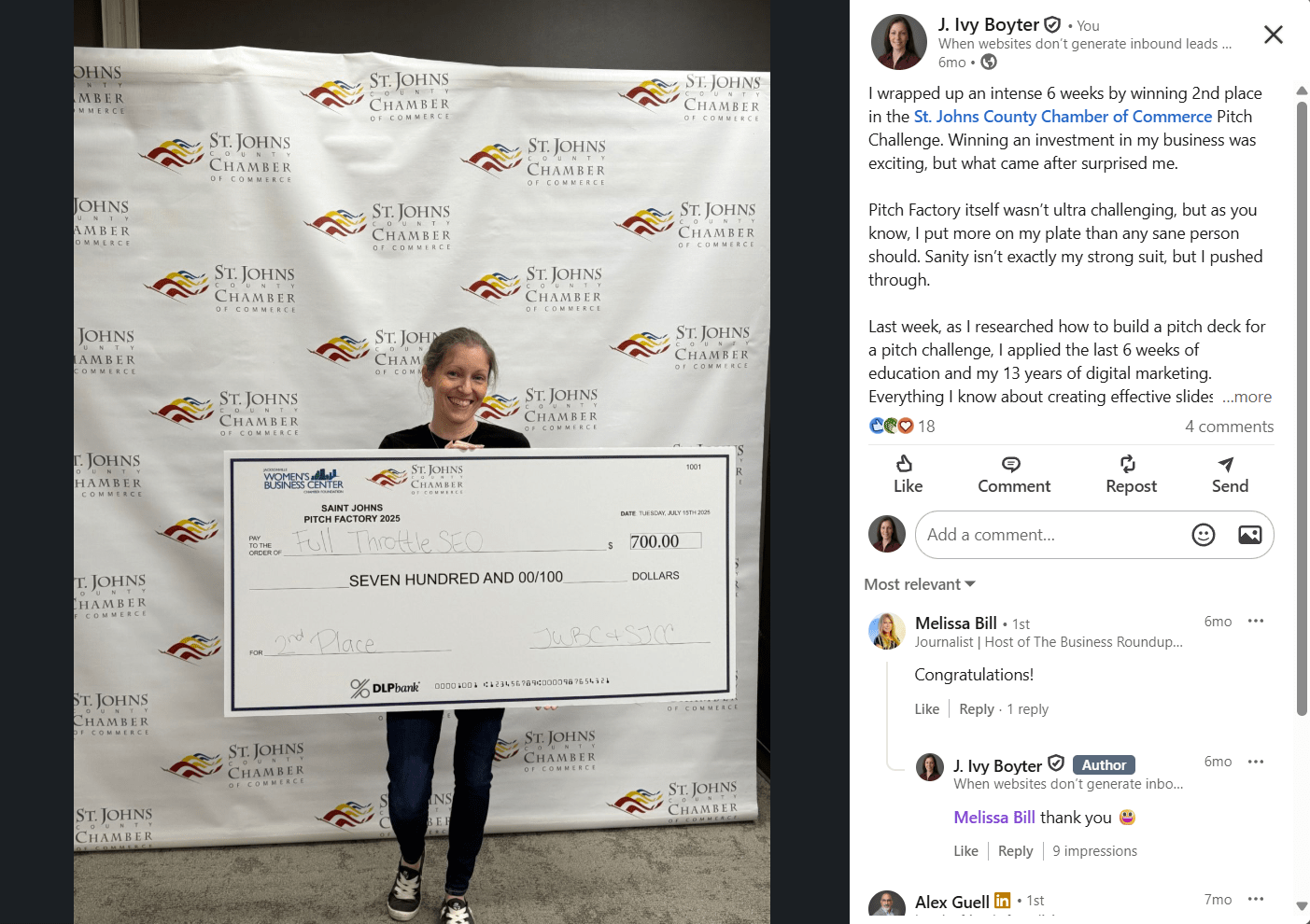 2nd Place Winner St Johns Pitch Factory 2025