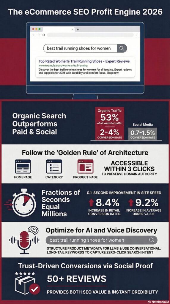 why SEO benefits ecommerce beyond just traffic - conversion and revenue improvements matter most