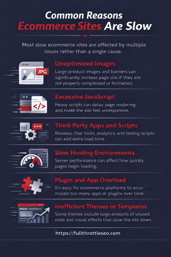Common reasons for poor ecommerce page speed
