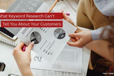 people holding and reviewing research and data for article on what keyword research cant tell about customers